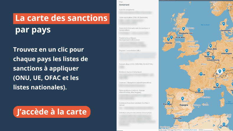 banniere pour accéder à la carte interactive des listes de sanctions
