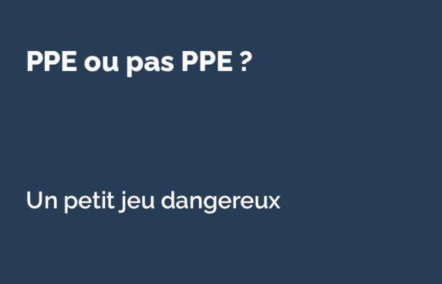 PPE ou pas PPE ?