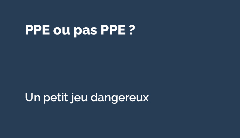 PPE ou pas PPE ?