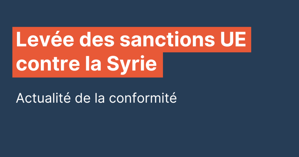 levée sanctions ue contre syrie