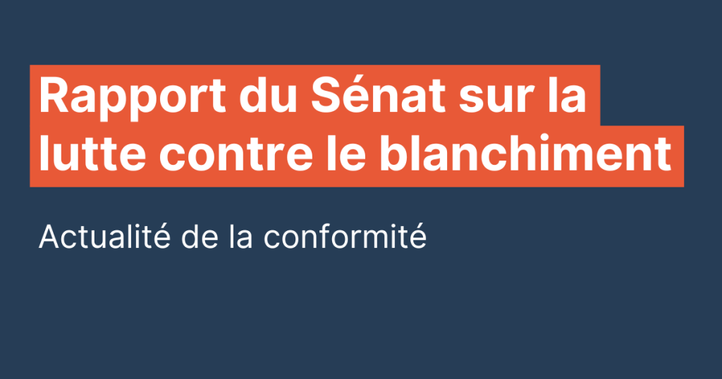 rapport sénat lutte contre blanchiment