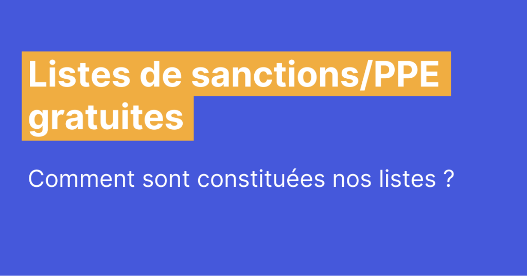 listes ppe sanctions gratuites