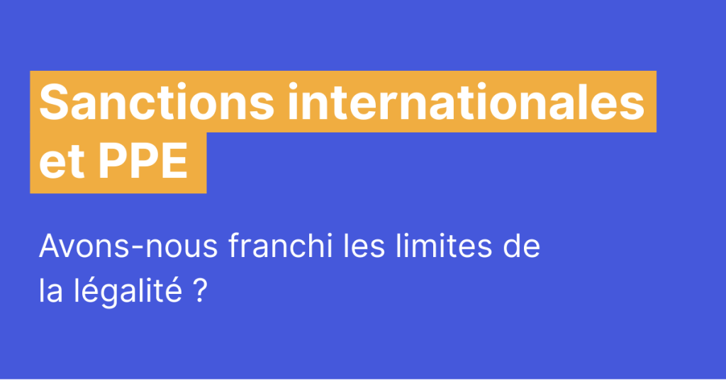 sanctions internationales ppe