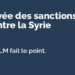 levée des sanctions contre la Syrie