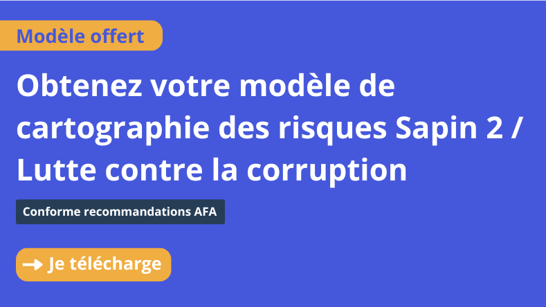 bannière pour télécharger le modèle de cartographie sapin 2 et lutte contre la corruption
